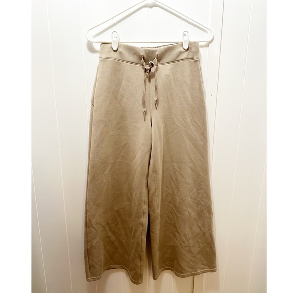 Spanx air essentials wide leg cropped pants fawn tan - Picture 4 of 5